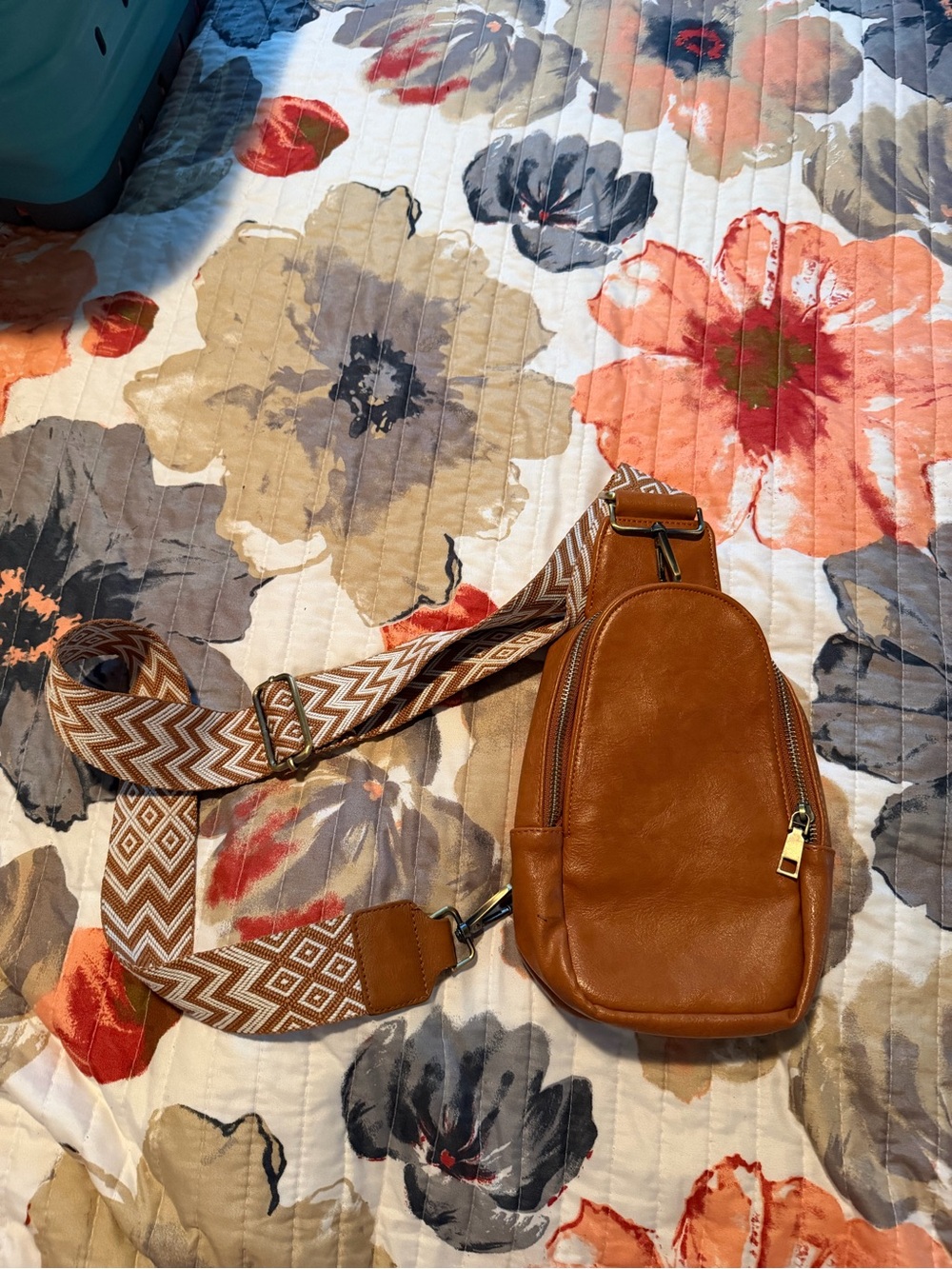 EUC Leather Free People Inspired Sling Bag